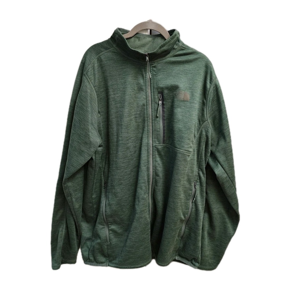North Face Canyonlands Mens XL Full Zip Fleece  Jacket Green Pockets